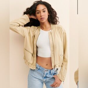 NWOT - Free People Knock Out Siren Bomber Jacket